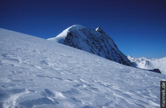 Mont Blanc de Cheilon vom Aufstieg Richtung Pinge d’Arolla