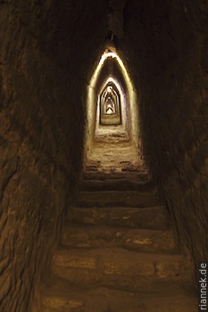 Cholula, Tunnel in der Pyramide