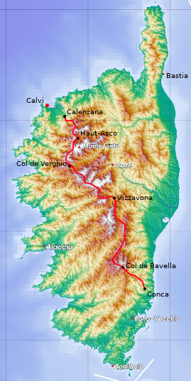 Map of GR20