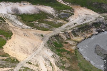 Sinter terraces in the Truso Valley