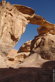 Rock arch in Wadi Rum