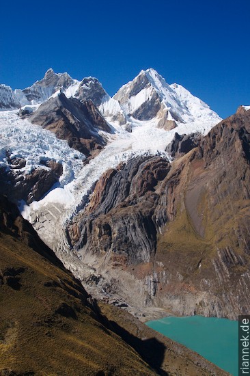 Nevado Yerupaja and Laguna Solteracocha; Punta Rondoy