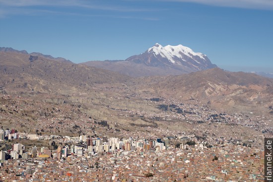 La Paz and Illimani