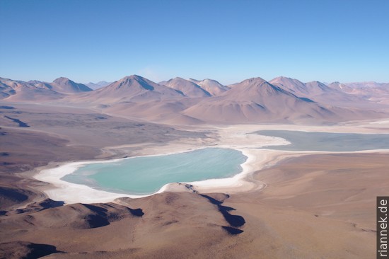 Laguna Verde und Laguna Blanca vom Aufstieg zum Licancabur