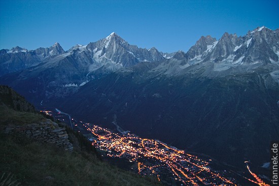 Chamonix from Bel Lachat with Aiguille du Tour, Aiguille du Chardonnet, Aiguille d’Argentinière, Aiguille Vert, Aiguille du Plan