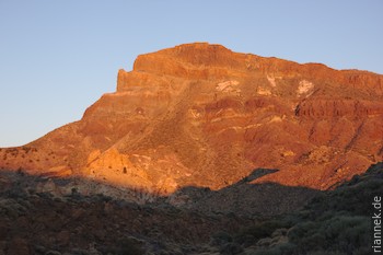 Guajara (der Höchste Punkt des Calderarandes) im Abendlicht