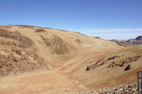 Montaña Rajada vom Aufstieg zur Montaña Blanca