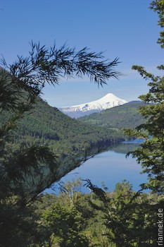 View from Huerquenes National Park to Villarrica