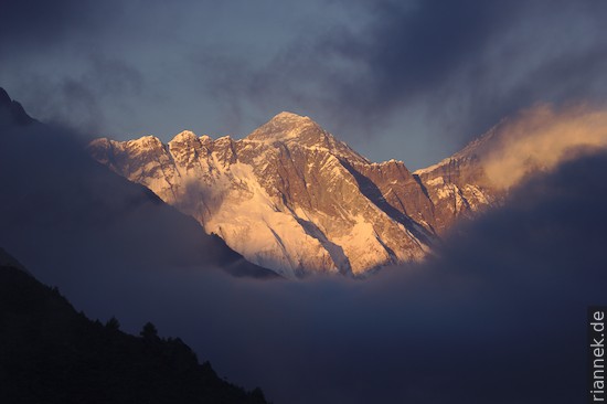 Everest und Nuptse von Namche