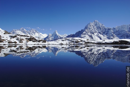 Mount Everest, Ama Dablam and Thamserku