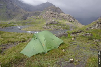 Zelt bei Loch Coruisk