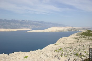 Blick von Pag auf den Velebit