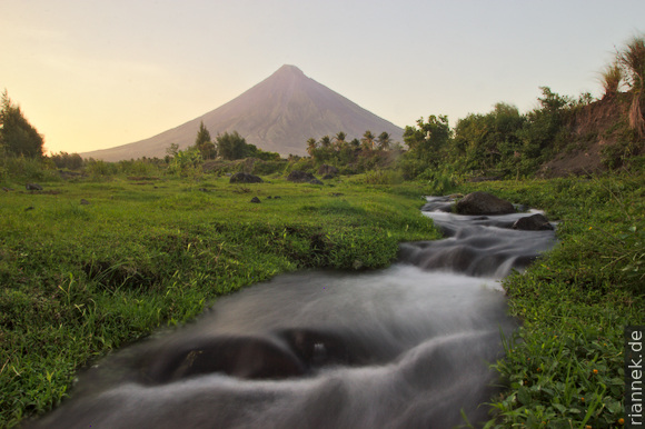 Mayon and stream near Cagsawa