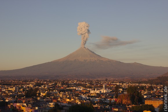 Popocatépetl from Cholula