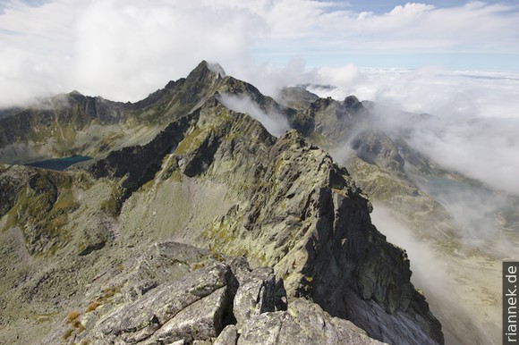 Blick vom Orla Perć auf Świnica (Hohe Tatra)