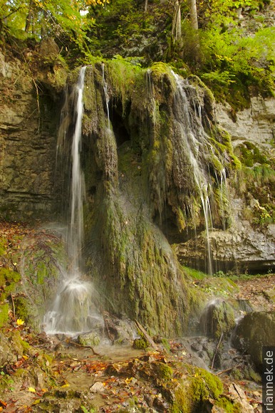 Waterfall with sinter formation