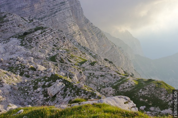 Abendstimmung an Zasavska koča