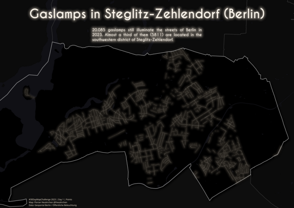 Karte: Gaslaternen in Steglitz-Zehlendorf